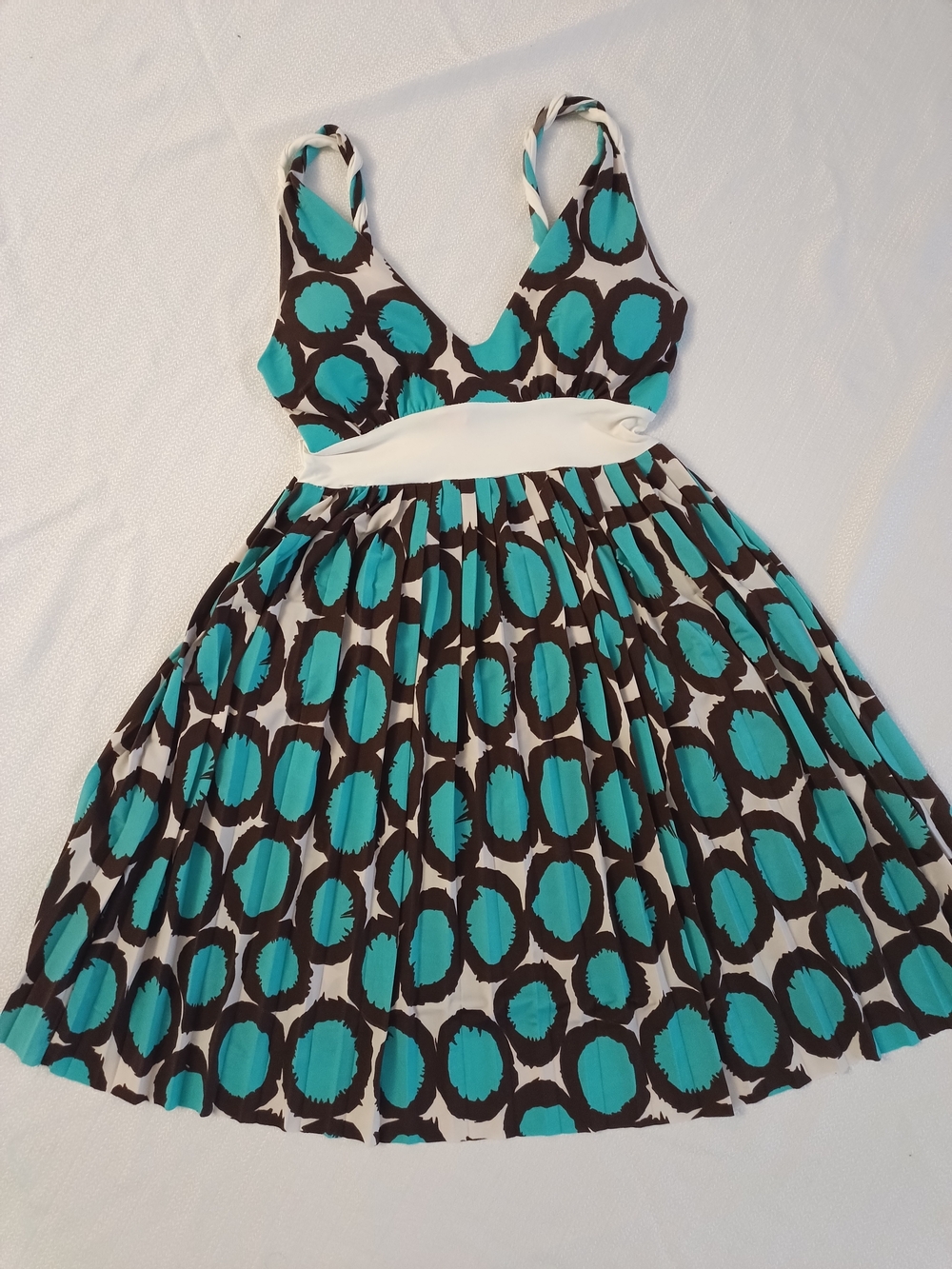 Wink Teal, Black and White Polka Dot Mini Dress
